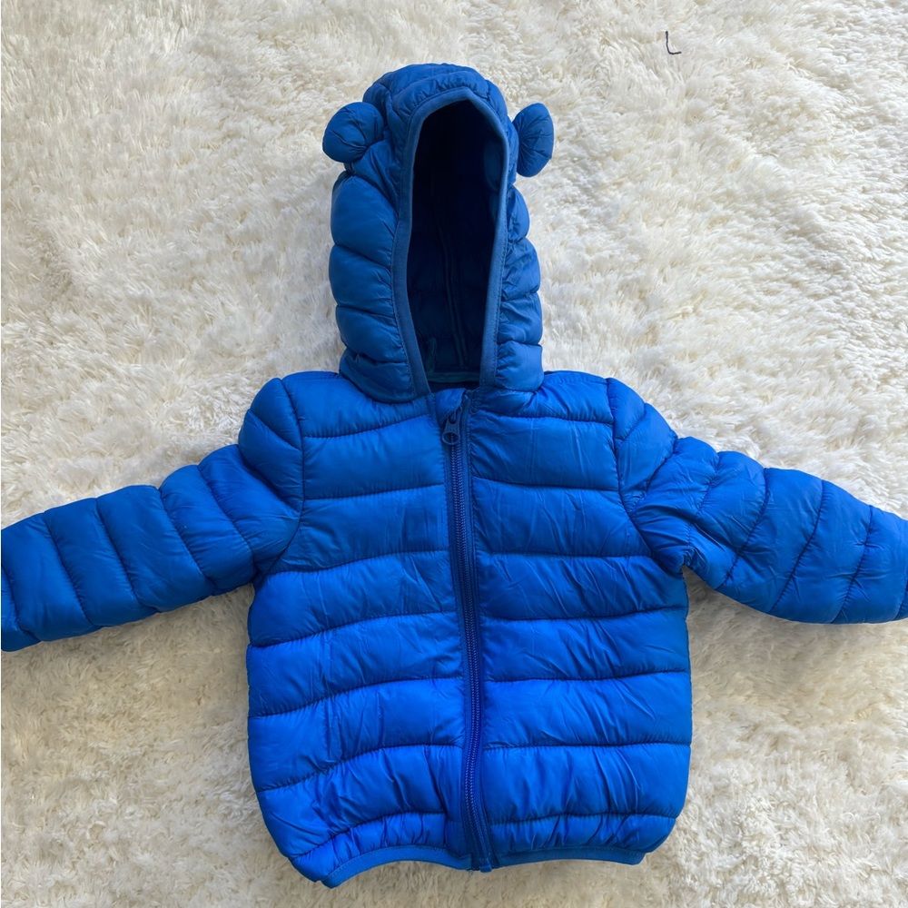 Cecorc Bear Baby Puffer Coat 6-12 Months-Blue/winter puffer unisex
